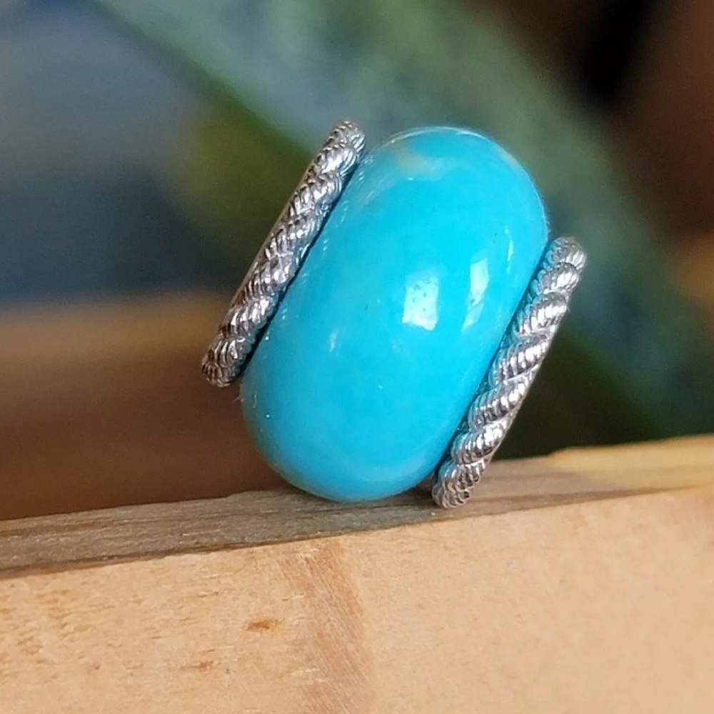 JUDITH Ripka Turquoise And Sterling Silver Charm Marked Signed